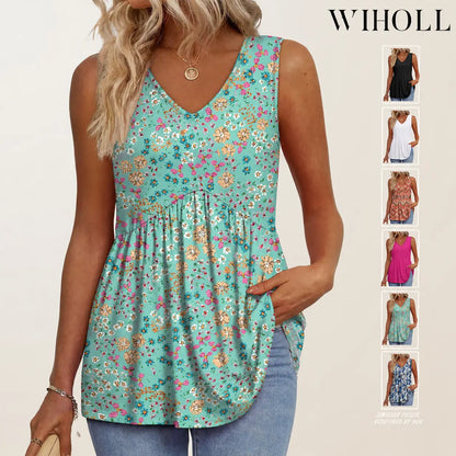 Womens Tank Tops 2026 Flowy Peplum Tops