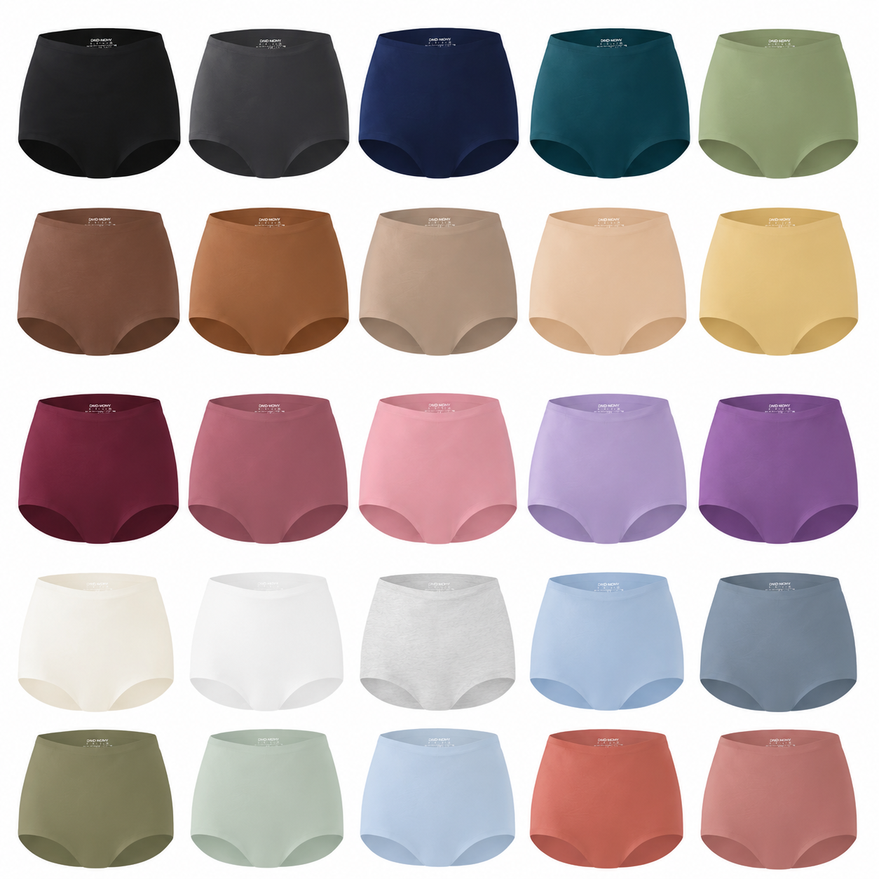 100% Cotton Women's Classic Panties, 8-Pack Seamless High Waist Essential Underwear