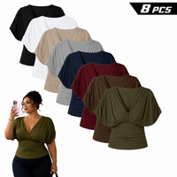 8 PACK(Black+White+Apricot+Light Gray+Navy Blue+Wine Red+Coffee Brown+Army Green)