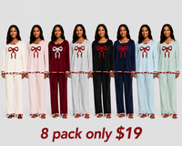 Large bow pajama set (8 pieces)
