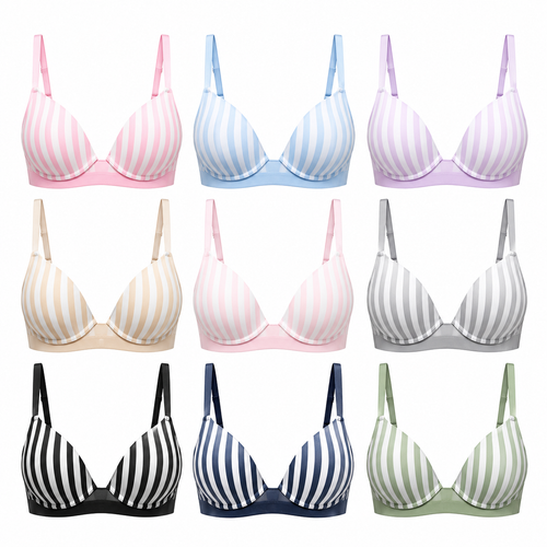 9 PACK-Women's T-Shirt Bombshell Adds-2-Cups Push Up Bra
