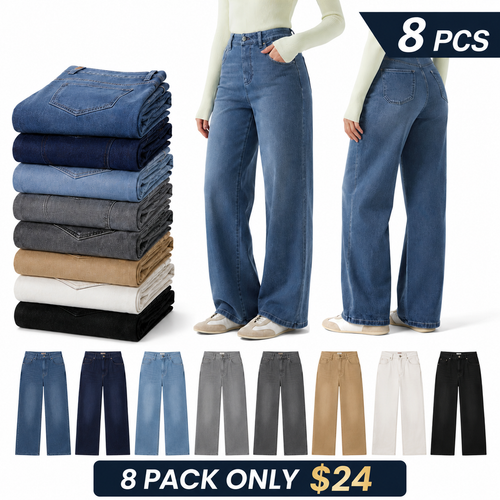 ⏰ TODAY ONLY - High Waisted Tummy Control Wide Leg Jeans