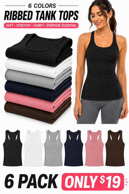 Final 3-Hour Sale🔥Women Workout Tank Tops with Built in Bra