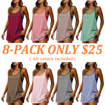 Women's Summer Sleeveless Mini Dress Athletic Strap