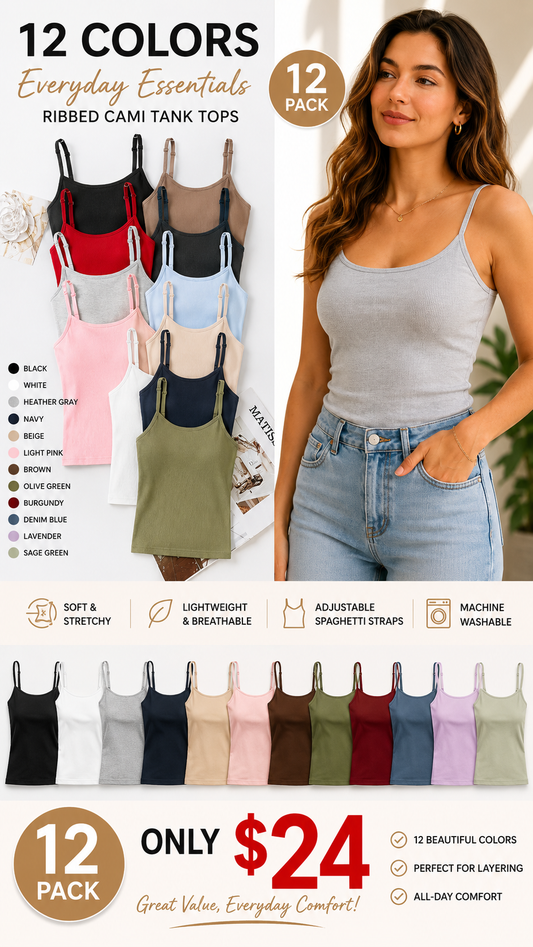 Today's special offer 🍃 Crew neck ribbed vest with built-in bra padding