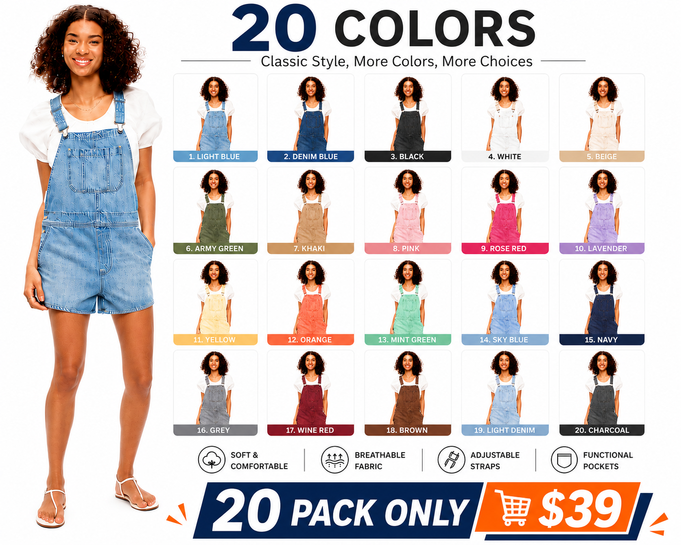Women's Baggy Shortalls
