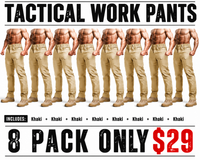 Khaki-8 PACK ONLY $29