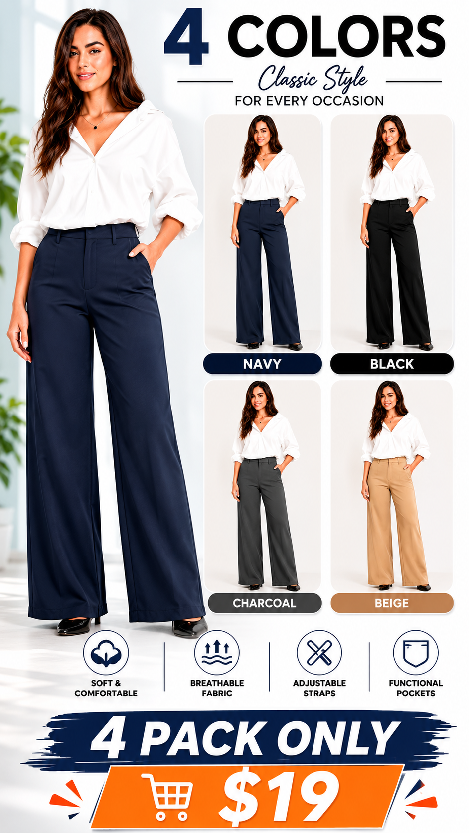 Women's High-Waisted Pixie Super Wide-Leg Pants