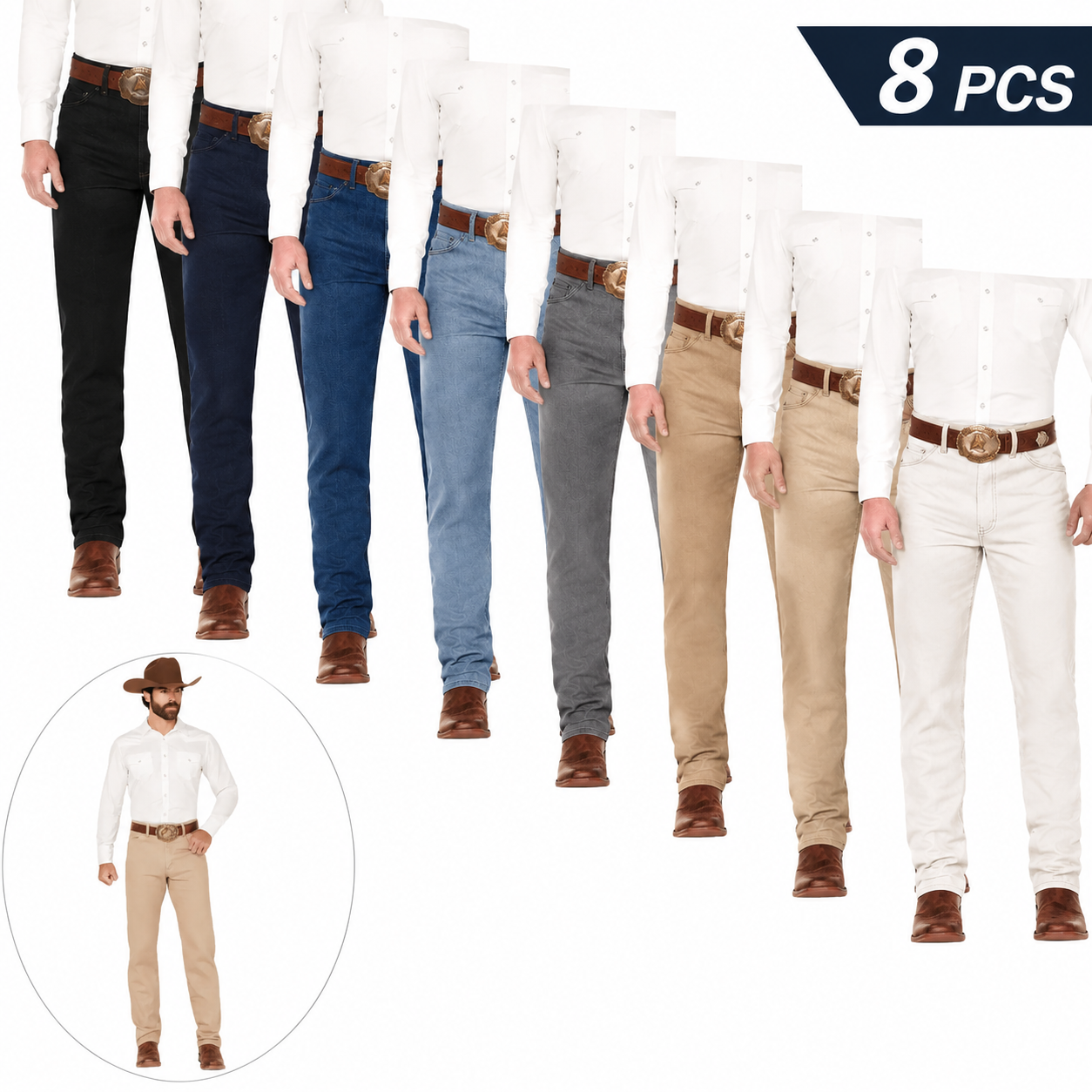 8PACK-Classic regular fit, original cut jeans
