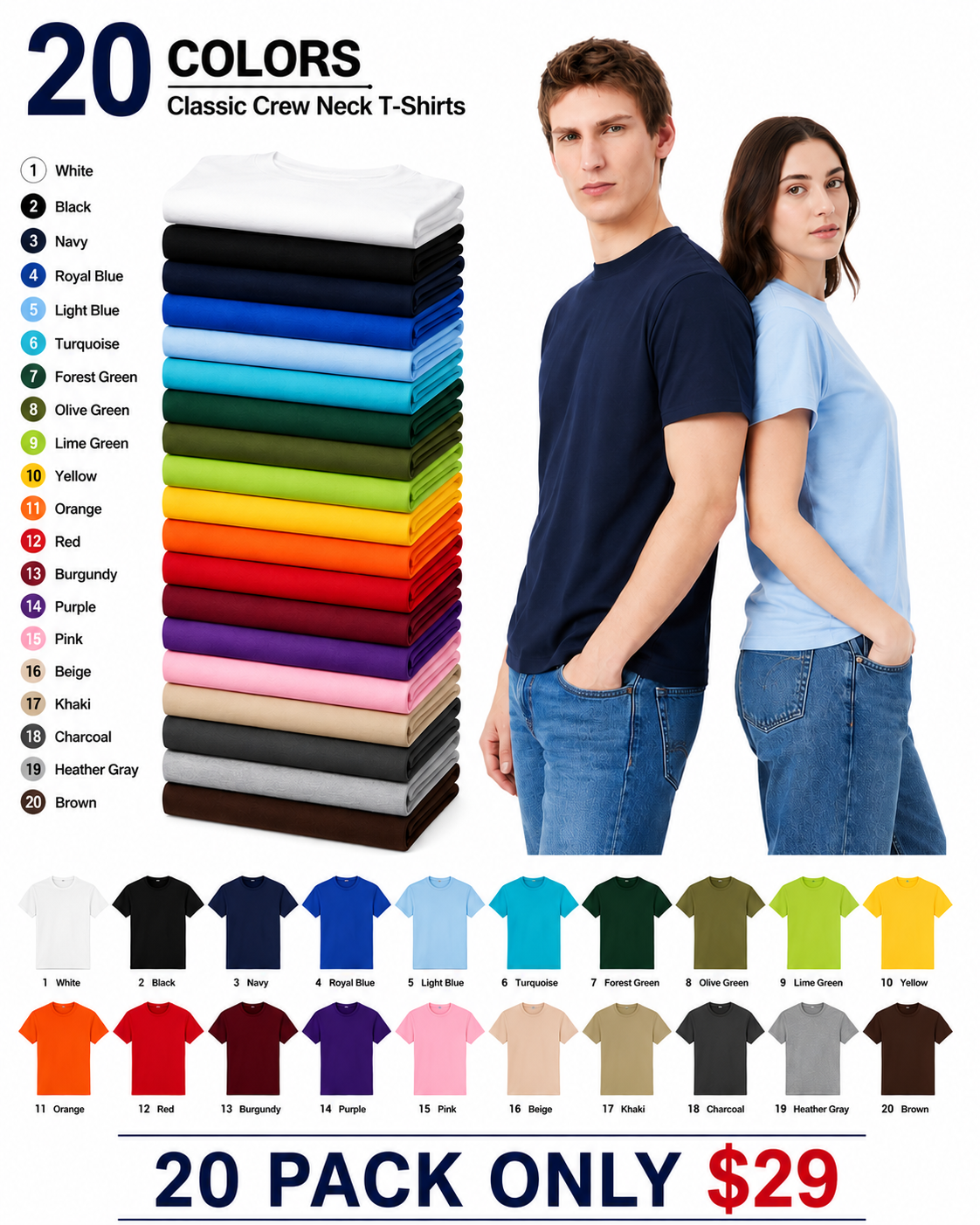 100% Cotton T-Shirt for Men and Women