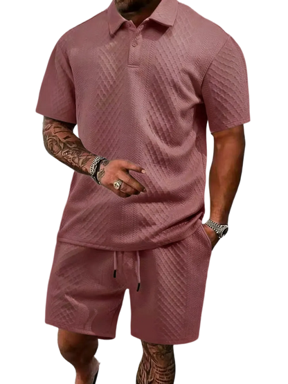 8 PACK Polo Shirt and Shorts Two-Piece Set