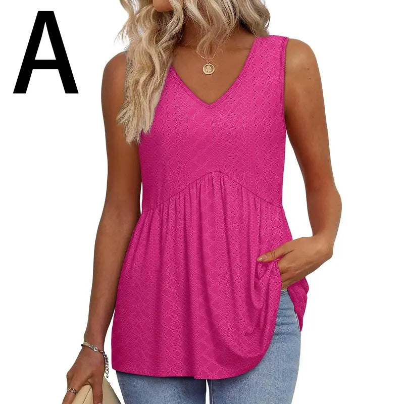 Womens Tank Tops 2026 Flowy Peplum Tops