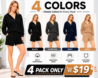 Women's High-Waisted Pull-On Shorts+TOP