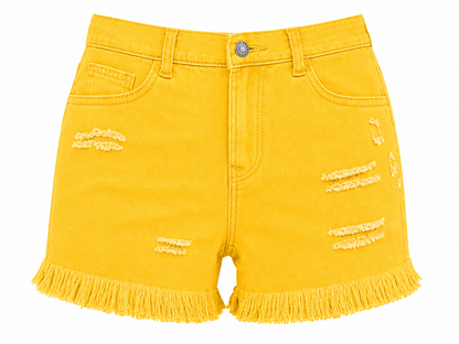 Casual Mid Rise Denim Shorts