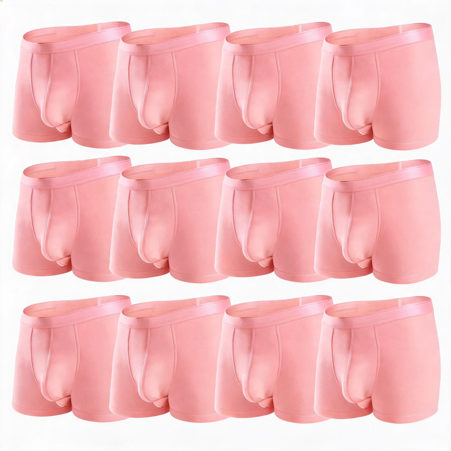Bóxers de micromodal de doble bolsa para hombre - Paquete de 12 básicos de 2.5 pulgadas de spandex de tela natural, ropa masculina, enfriamiento de seda de hielo, control de olores, transpirable, elasticidad suave y sedosa, con abertura
