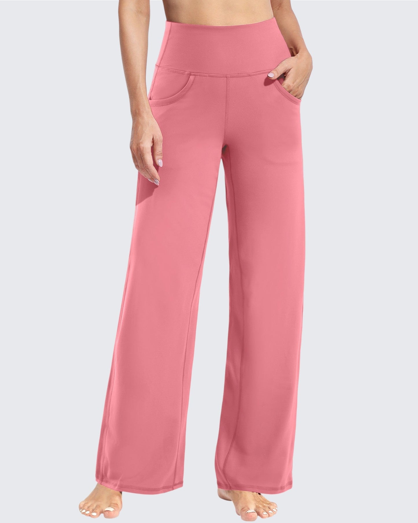 Pantalones Anchos de Mujer para Yoga con Bolsillos Largos