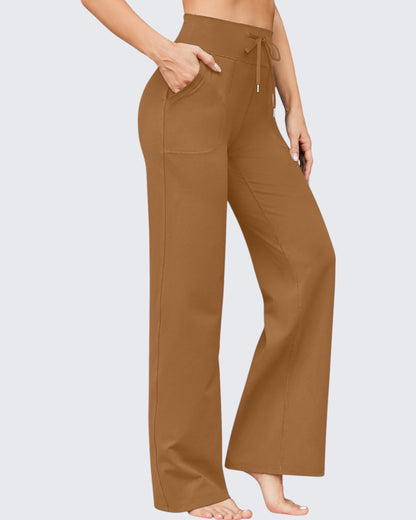 Pantalones de pernera ancha EverGoing de talle alto informales de negocios petite