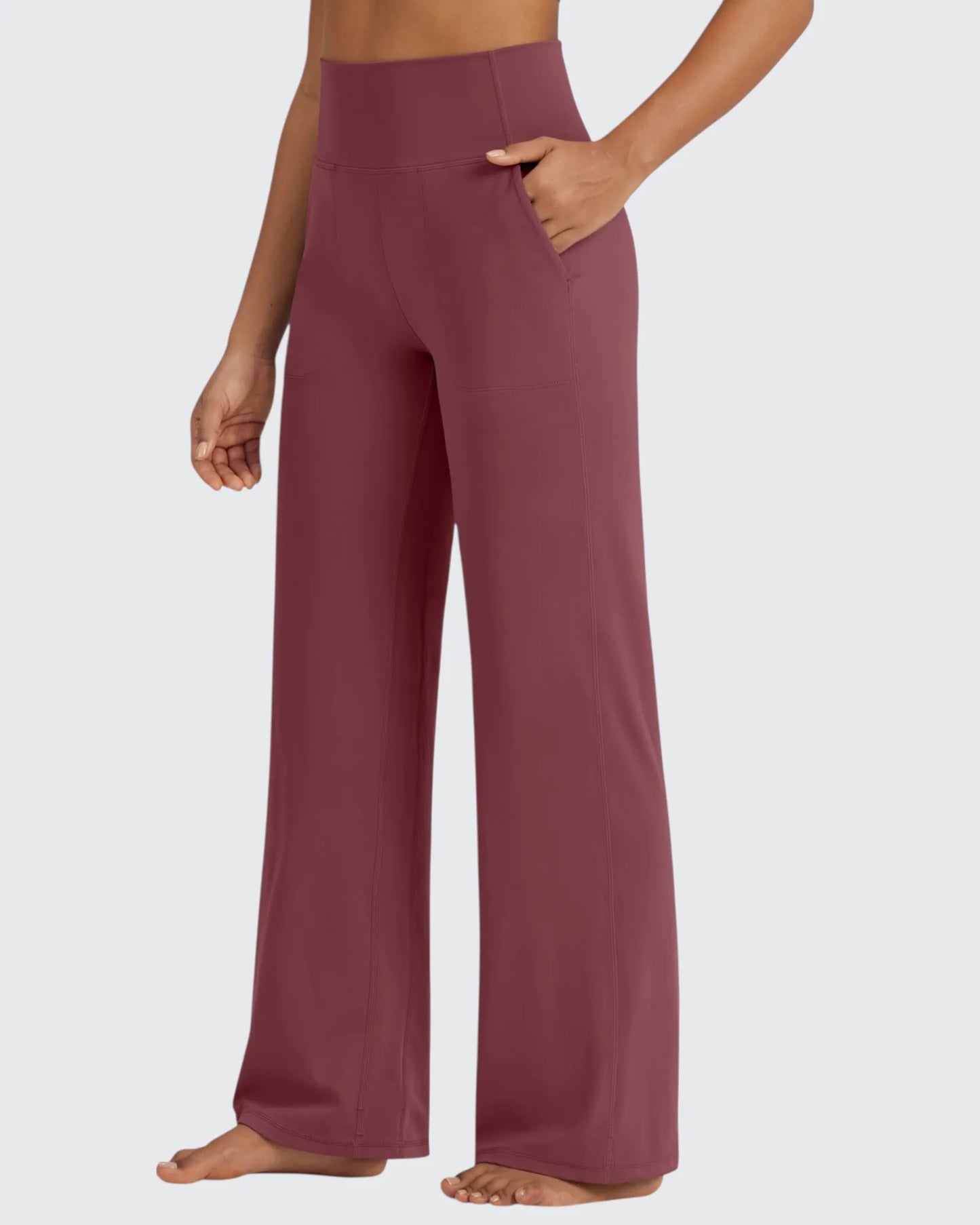 Pantalones de vestir de talle alto sin costuras BareFeel Petite