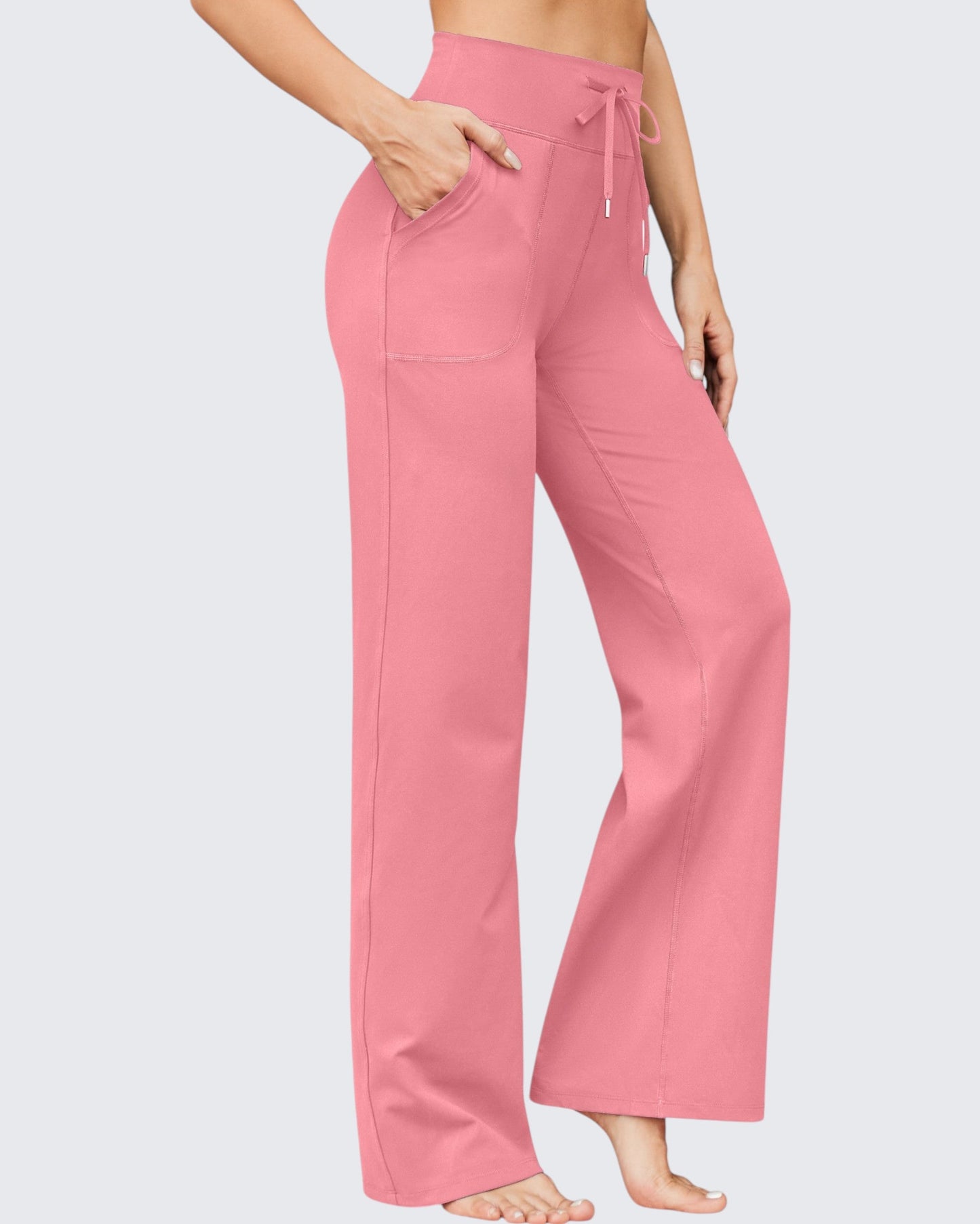 Pantalones de pernera ancha EverGoing de talle alto informales de negocios petite