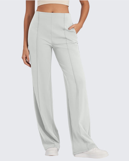 Pantalones de pernera ancha con pliegues delanteros EverGoing Business