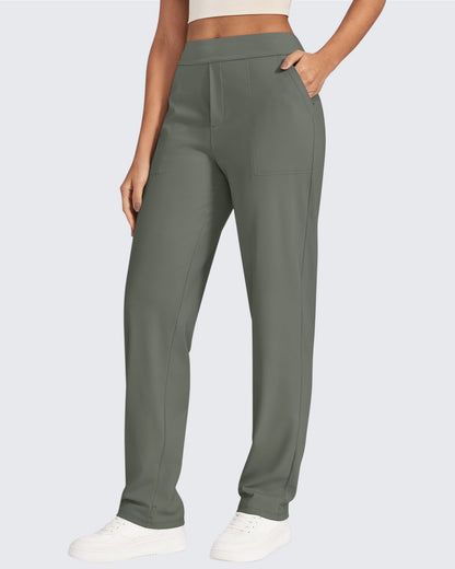 Pantalones de vestir rectos de talle alto ShiftReady