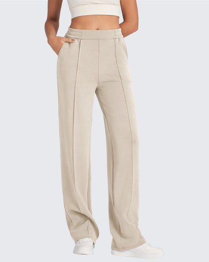 Pantalón Smoofit de vestir de talle alto y holgado, talla alta