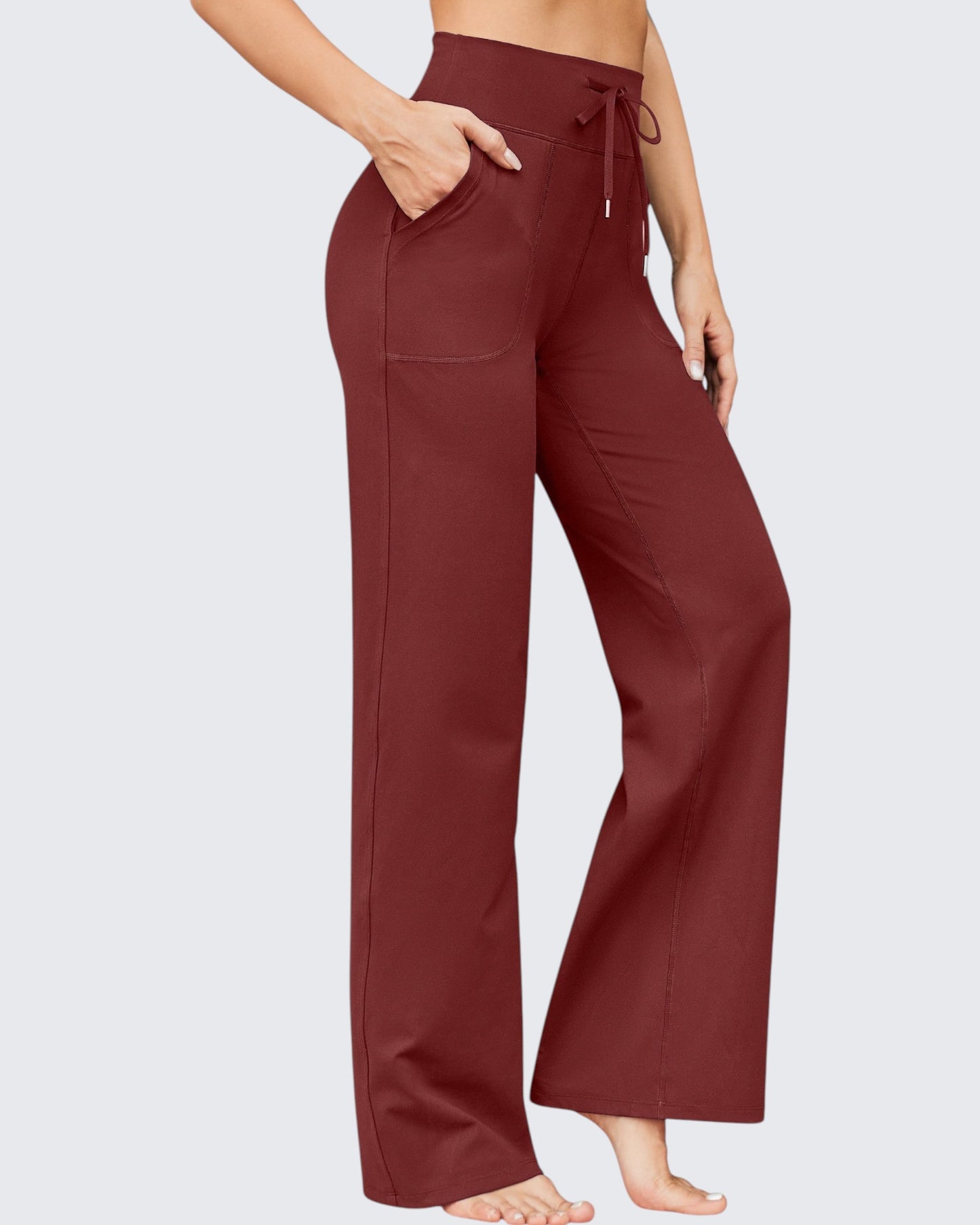 Pantalones de pernera ancha EverGoing de talle alto informales de negocios petite