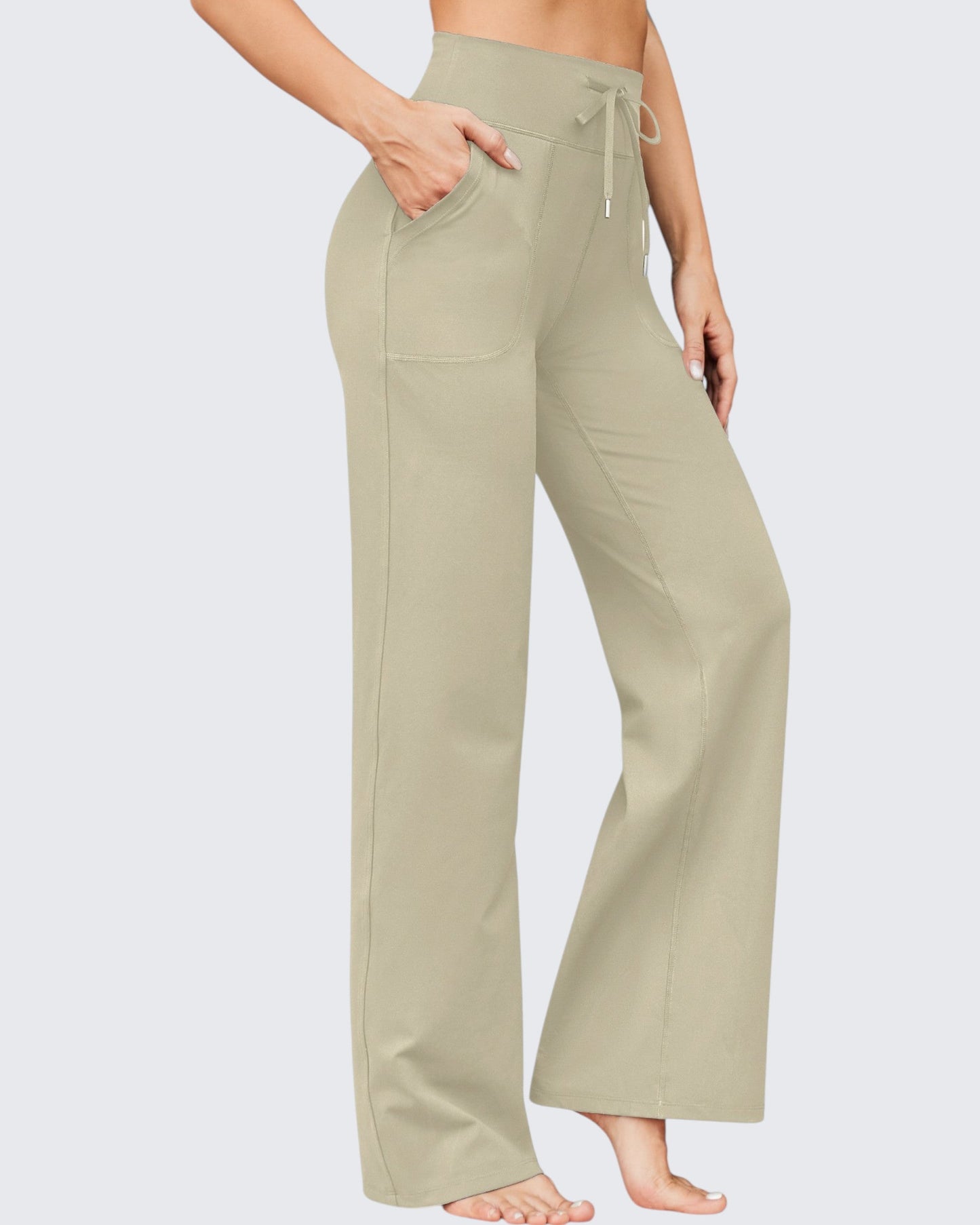 Pantalones de pernera ancha EverGoing de talle alto informales de negocios petite