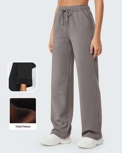 Pantalones casuales con cordón y forro polar EverGoing